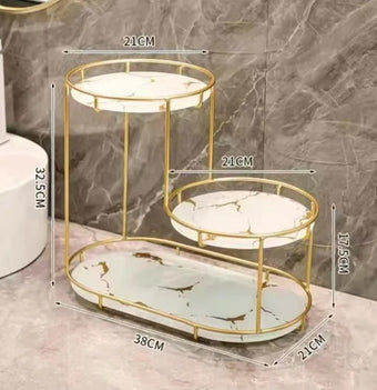 3-Tier Cosmetic Storage Rack High-End Metal Quality