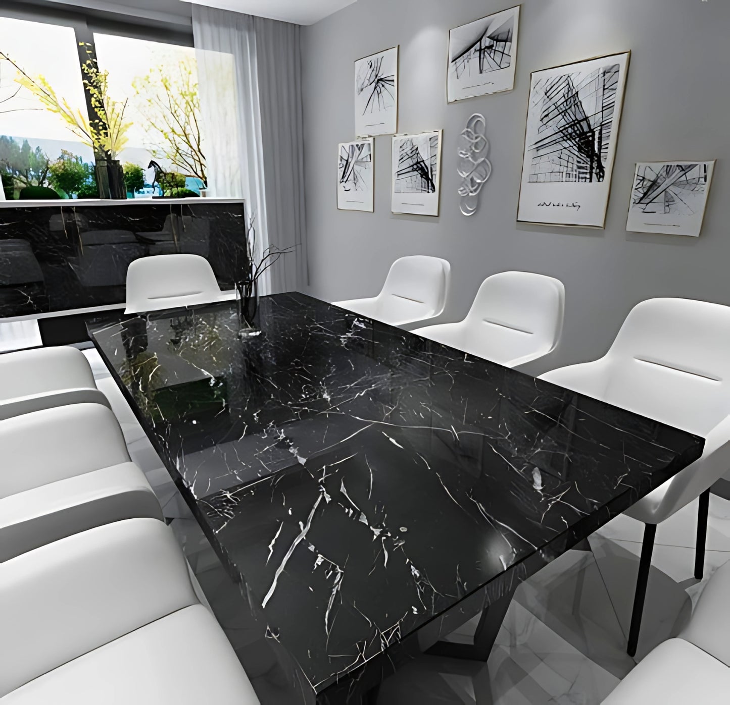 Self Adhesive Marble Sheet | Anti Oil & Heat Resistant (2ft x 6.5ft)