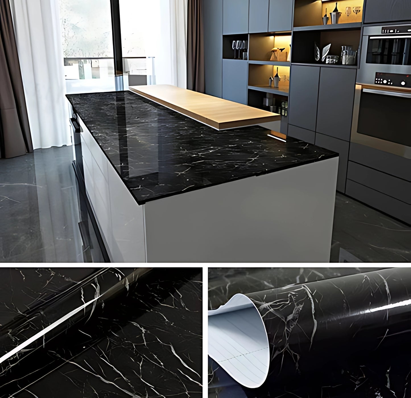 Self Adhesive Marble Sheet | Anti Oil & Heat Resistant (2ft x 6.5ft)