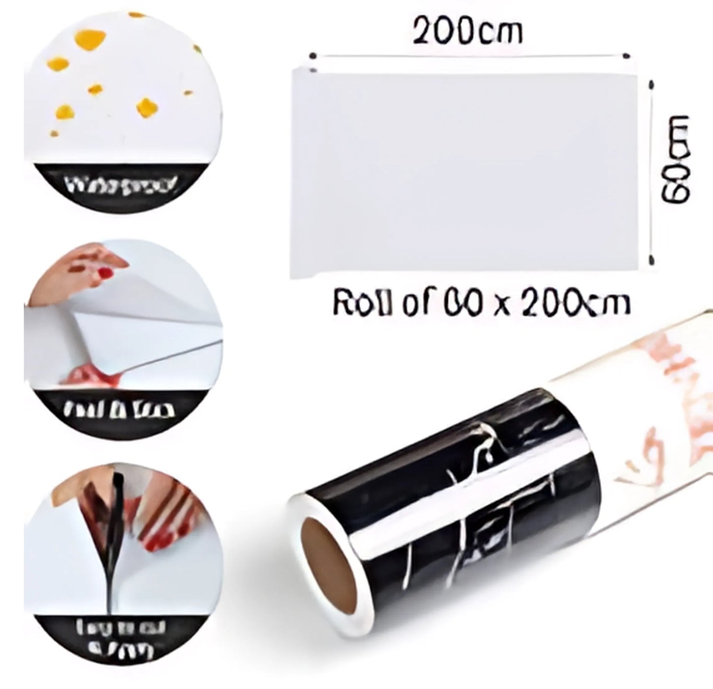 Self Adhesive Marble Sheet | Anti Oil & Heat Resistant (2ft x 6.5ft)