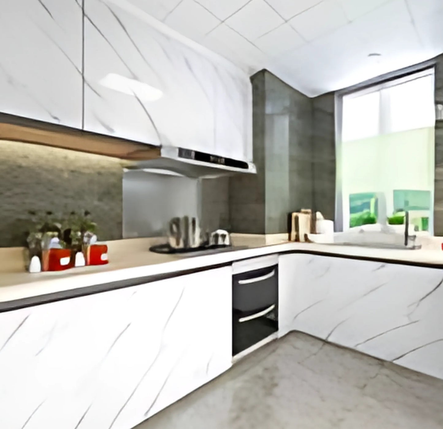 Self Adhesive Marble Sheet | Anti Oil & Heat Resistant (2ft x 6.5ft)