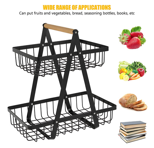 2-Tier Fruit Basket Vegetable Rack
