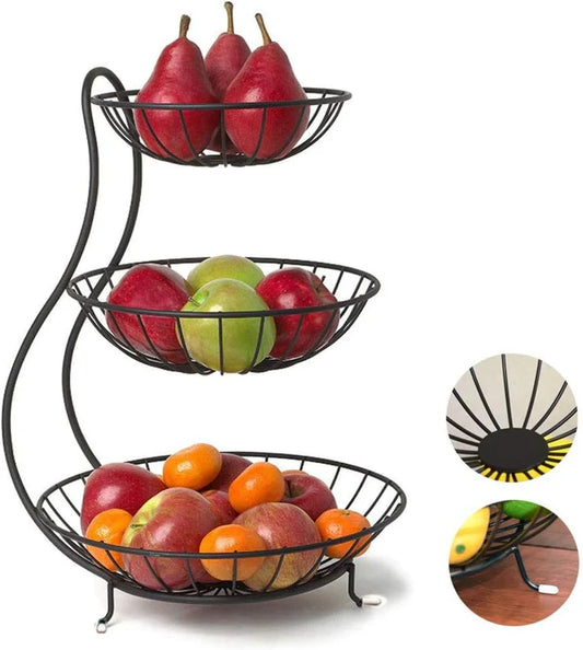 Stainless Steel High Quality Fruit & Vegetable Basket 3 Tier
