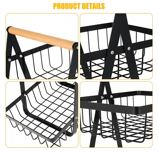 2-Tier Fruit Basket Vegetable Rack