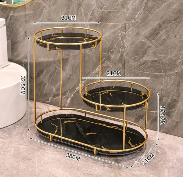 3-Tier Cosmetic Storage Rack High-End Metal Quality