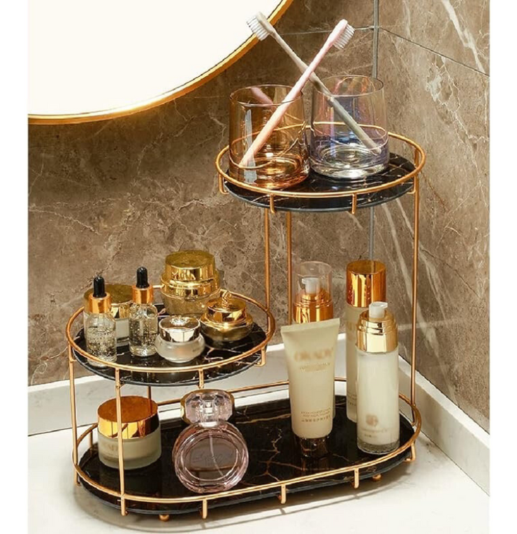 3-Tier Cosmetic Storage Rack High-End Metal Quality