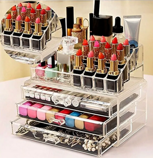 Cosmetic Make Up & Acrylic Jewelry Storage Organizer